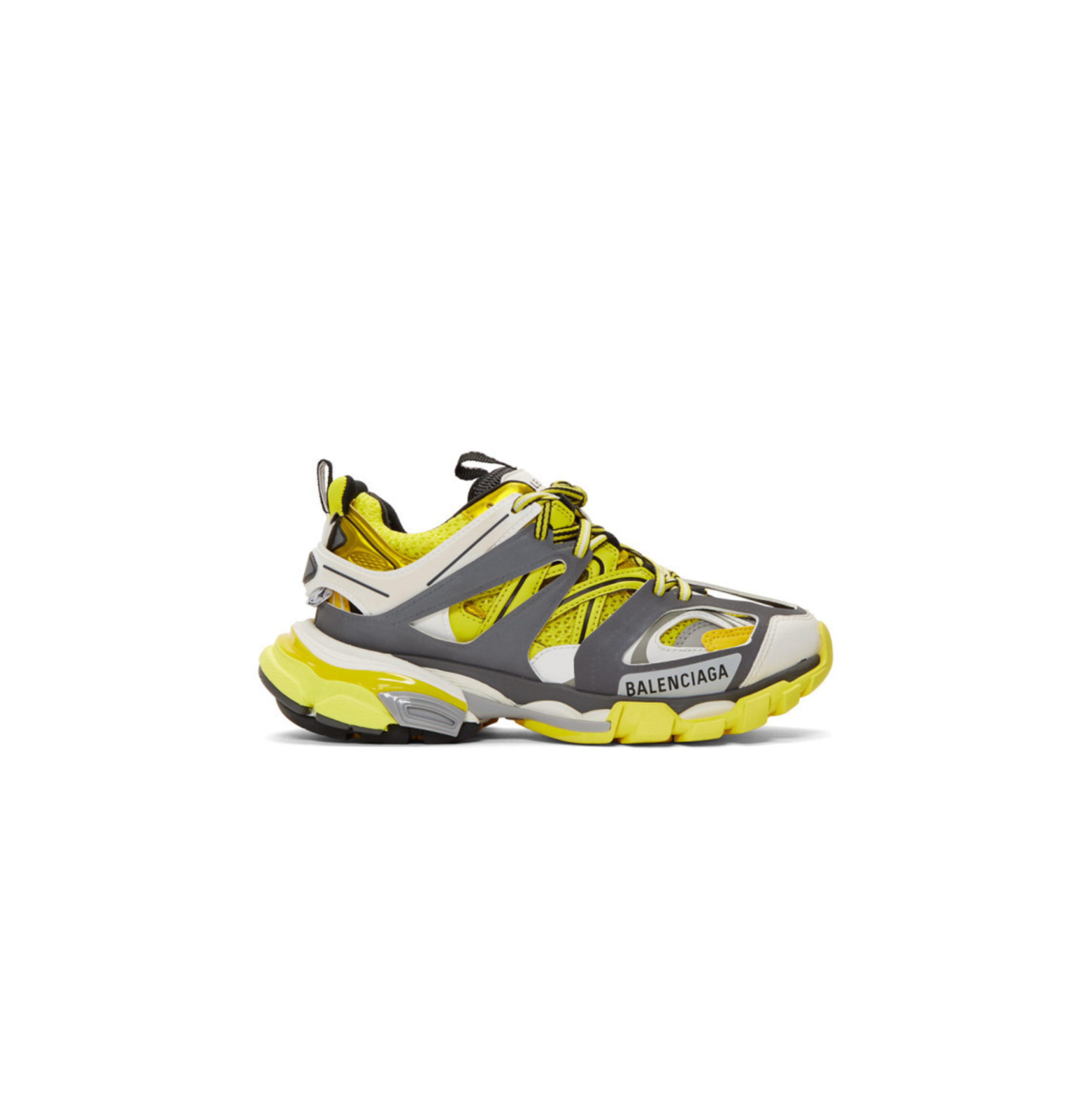 Ba*len*cia*ga yellow and grey track runner sneakers 542023w1gb17184